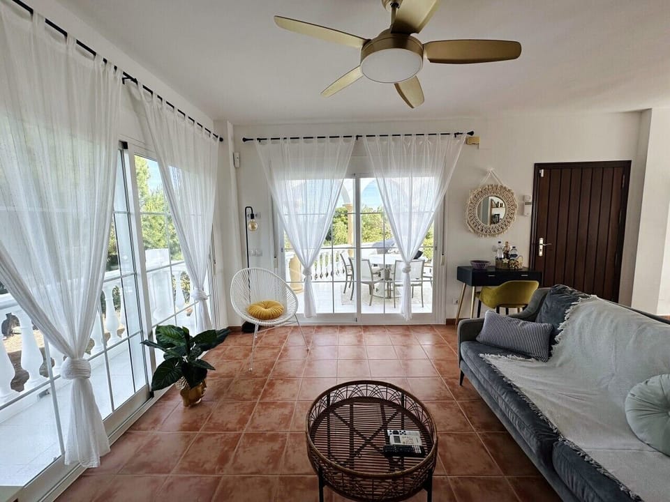 Living room opening to the terrace