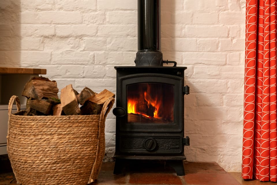Wood burning stove in Owls Roost