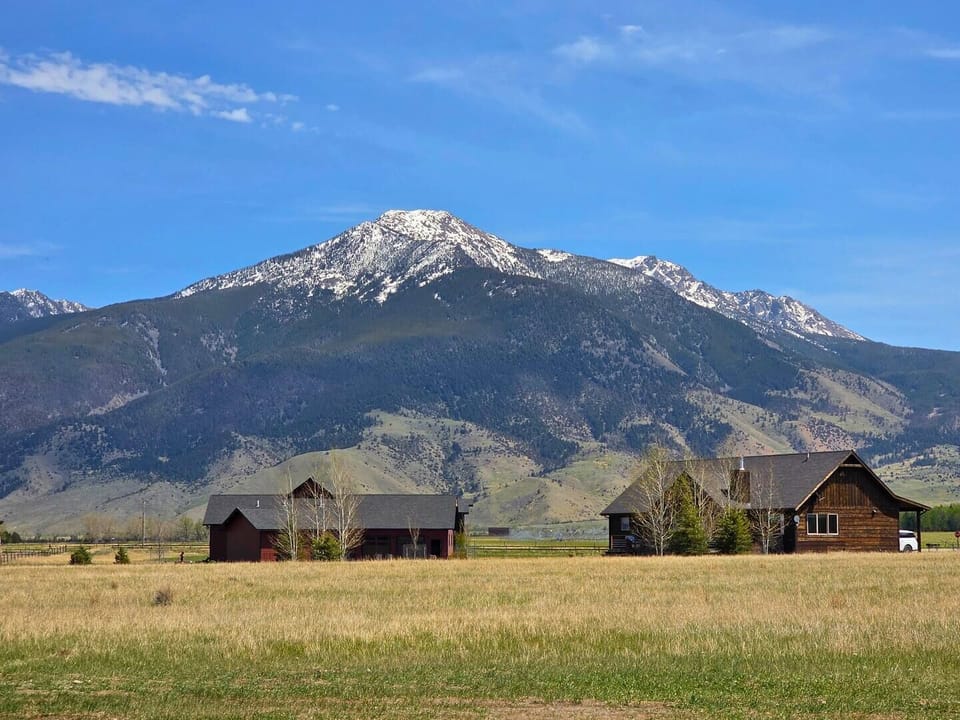 View of the mountains from the front porch