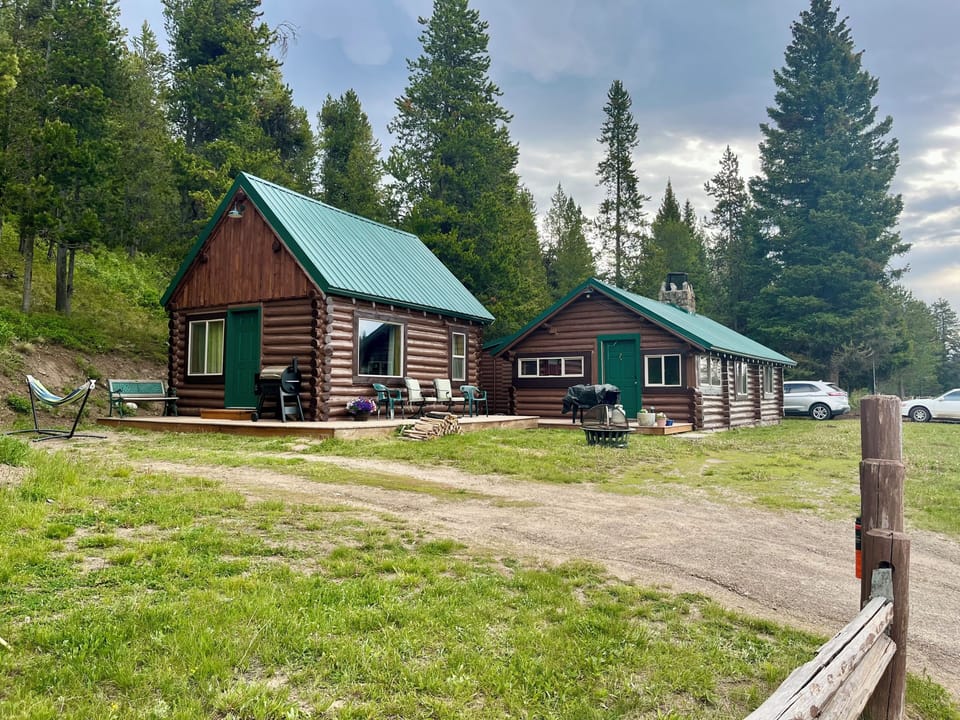 You are renting both cabins six people total allowed two car maximum