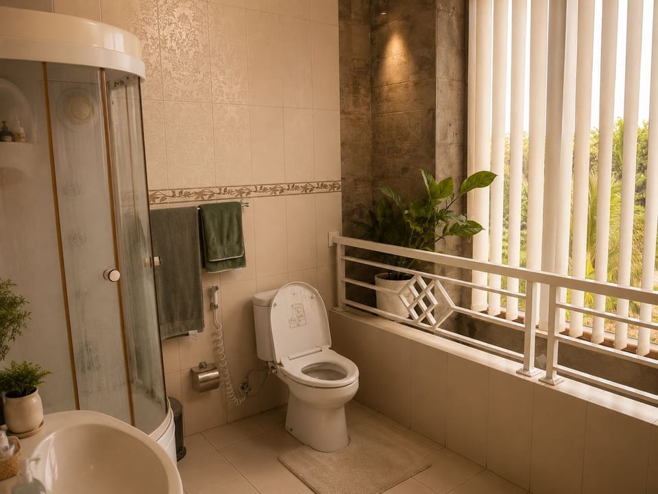 Double Room, Garden View | Bathroom