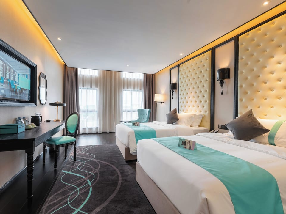 Luxury Twin Room, City View | Premium bedding, pillowtop beds, free minibar items, desk