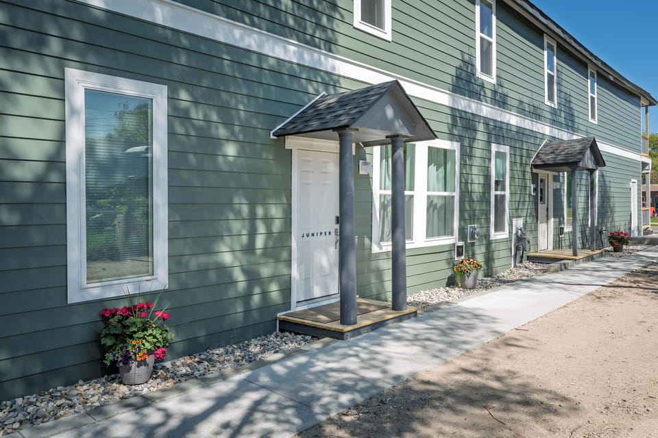 Private entrances and charming covered entryways create a welcoming arrival, offering the perfect blend of convenience, comfort, and privacy for your stay.