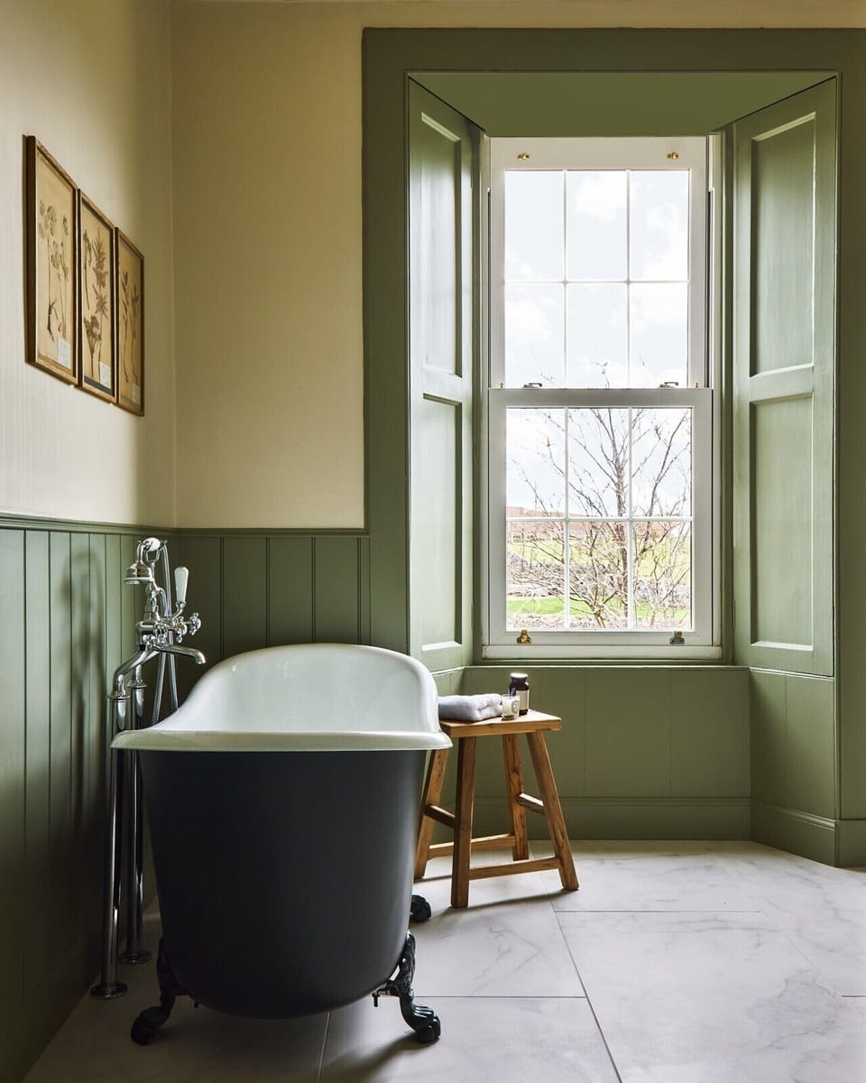 Enjoy beautiful views while in the clawfoot bath