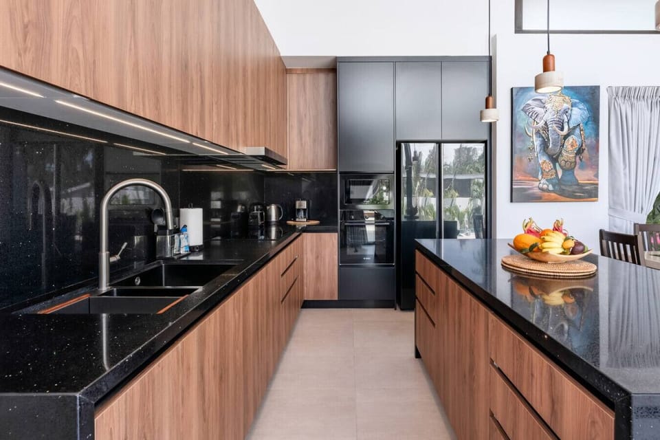 Spacious dining area easily seats the whole family for shared meals and quality time.