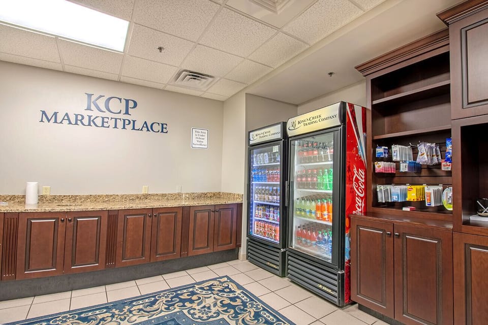 Stock up on toiletries, souvenirs and snacks at the Marketplace