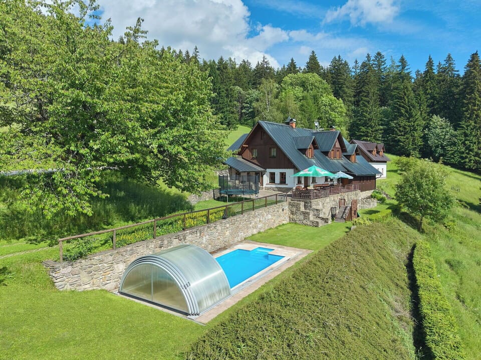 House, Roof, Cottage, Home, Farmhouse, Garden, Swimming Pool, Estate, Eco Hotel, Landscaping