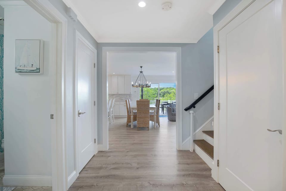 The entryway and dining area.