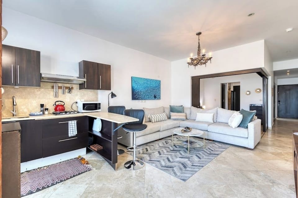 Apartment, 1 King Bed, Garden View (Cabo Hideaway) | Living area