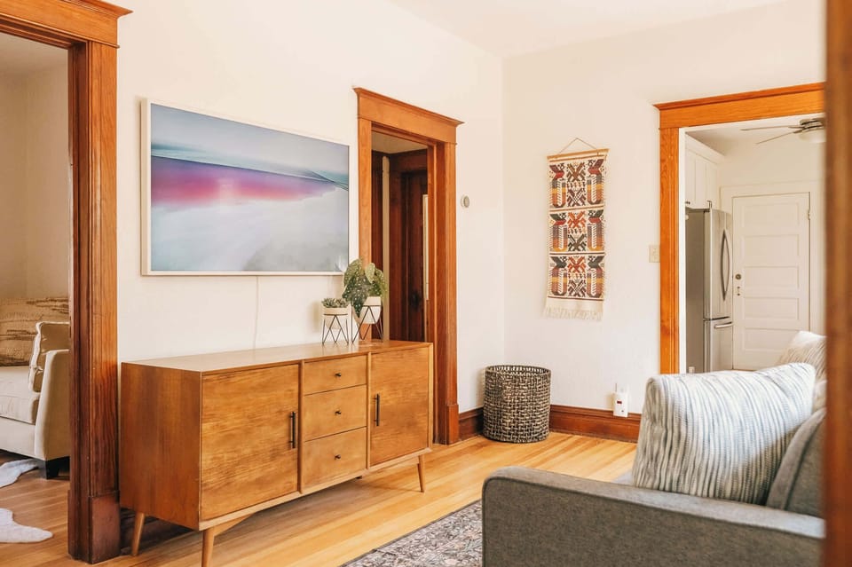 Living area with TV