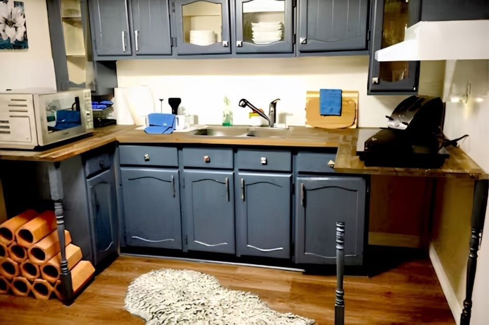 The ktichen in the Charming Basement Apartment