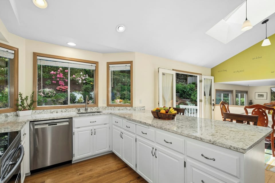 Kitchen with granite counter tops
