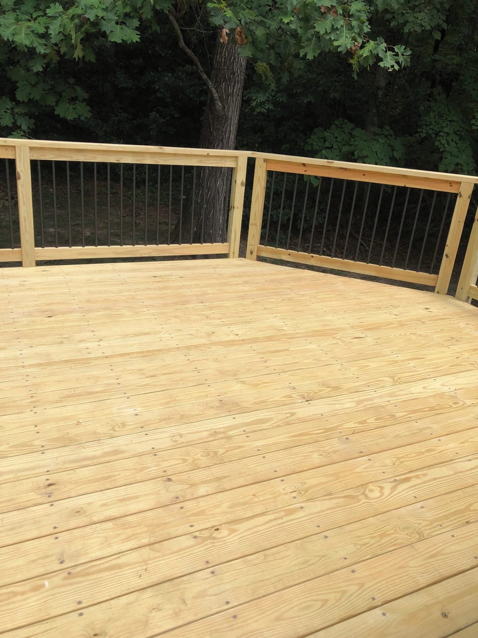 Huge entertaining deck: this part is just one-third of the whole thing!