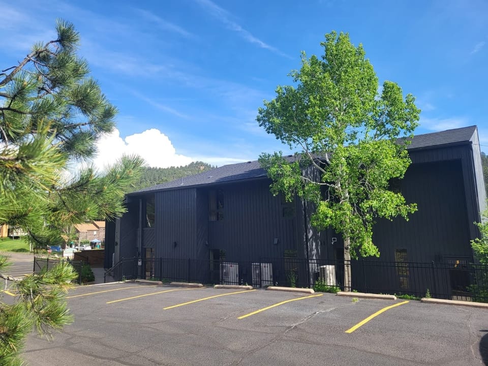 Plenty of parking is available in the back of the building next to the door you enter to get to your unit.