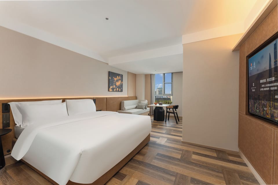 Standard Double Room, 1 Queen Bed, Pets Not Allowed, City View | Minibar (free items), desk, blackout drapes, WiFi (free)