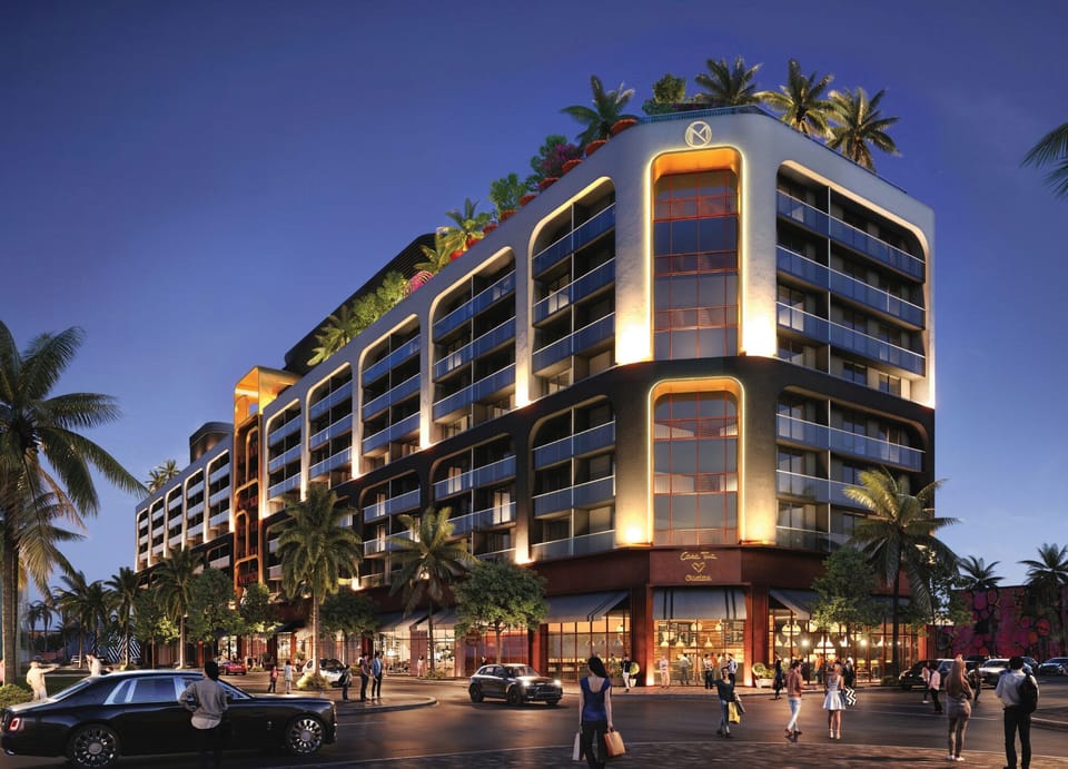 NoMad Wynwood — Award-winning hotel-condo lit up at night in the Miami arts district