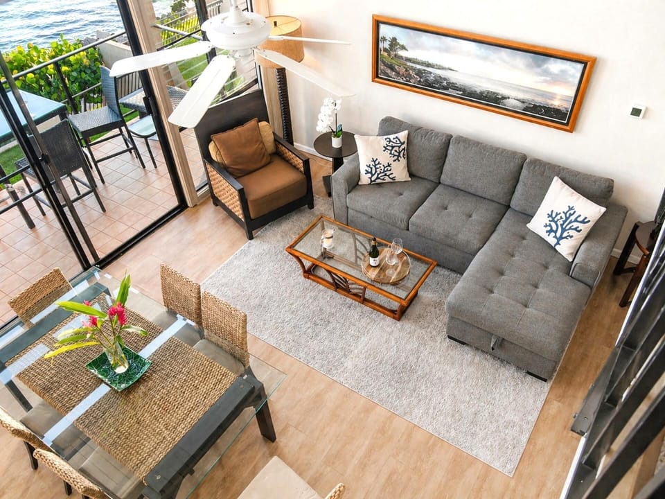 The light filled living space is the perfect place to relax after a day exploring Maui NAP-C19