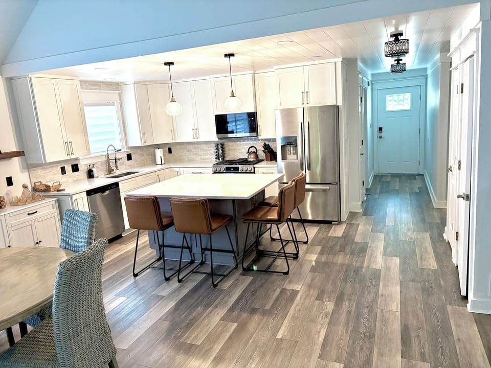 Main kitchen is just a few feet from the door. 