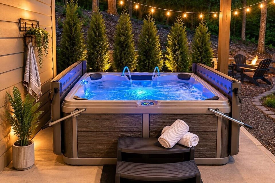 Outdoor spa tub