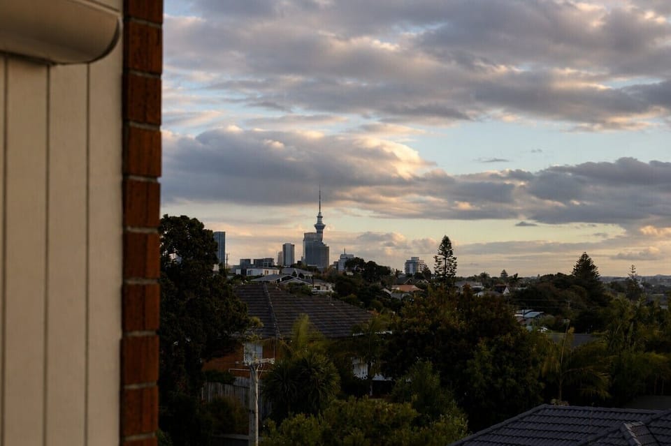Sky Tower views as the sun sets