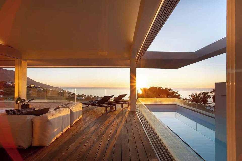 Warm sunsets by the pool.