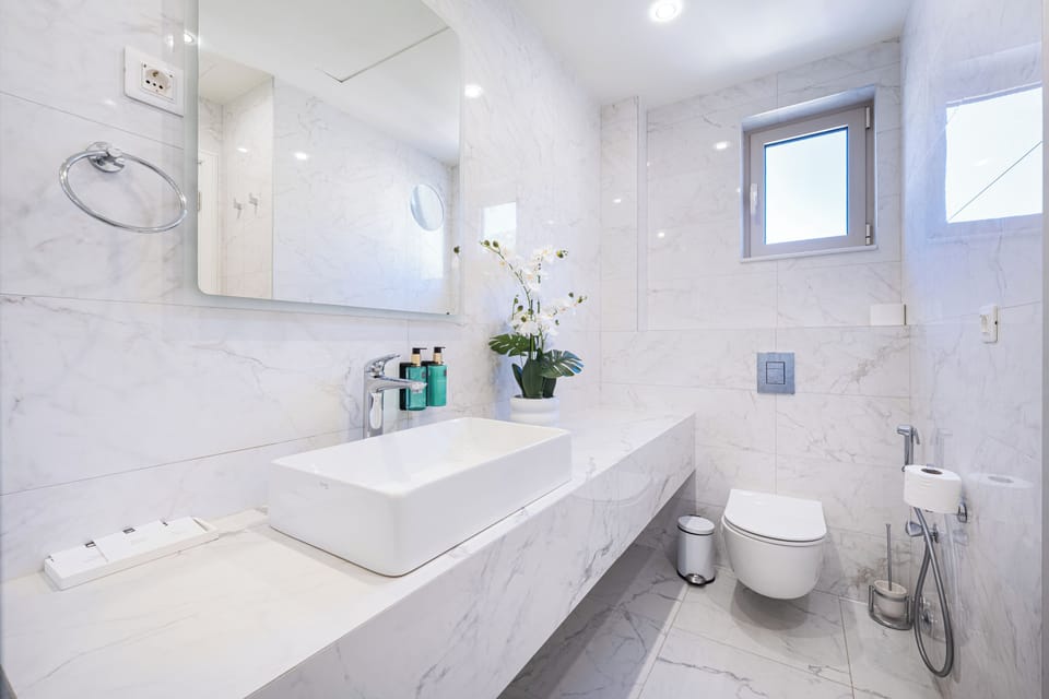 Standard Double or Twin Room | Bathroom | Shower, hair dryer, slippers, towels