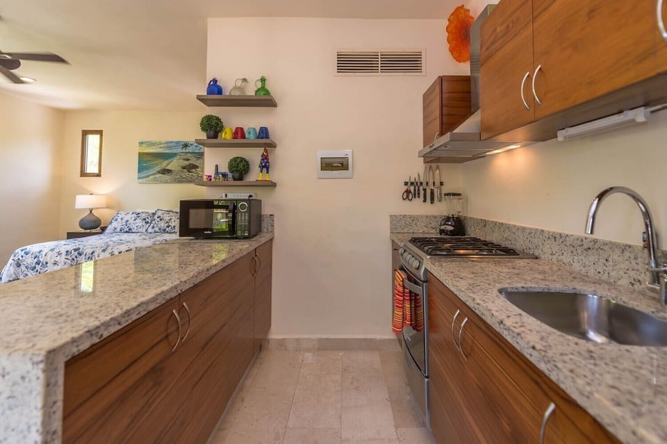 Kitchen area - Nahil Studio 12 Akumal Mexico vacation rental