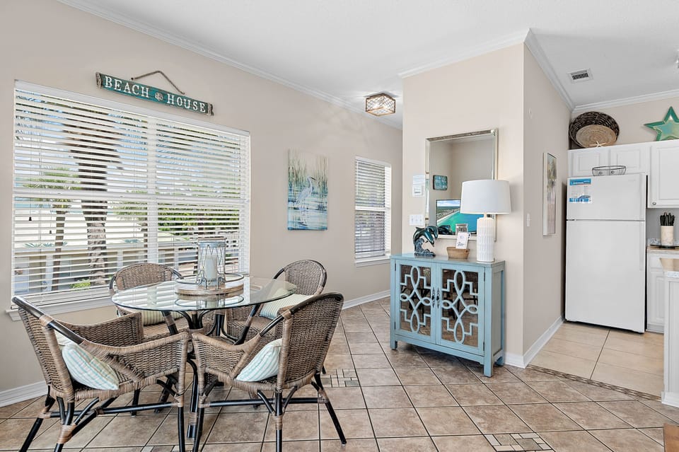 Enjoy a meal at the kitchen table