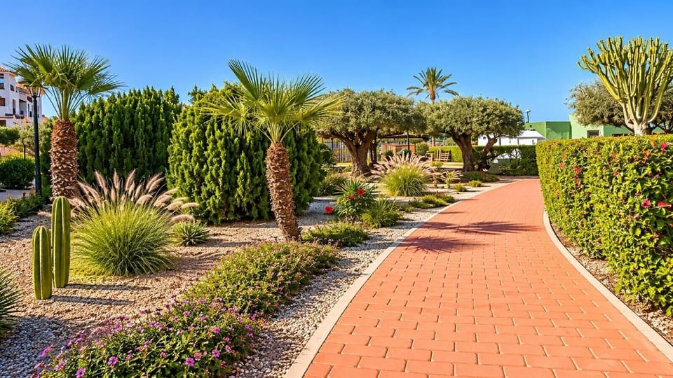 Resort garden view