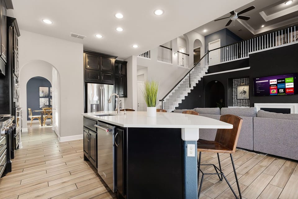 Open-concept kitchen flowing into the living space—great for entertaining and staying connected.
