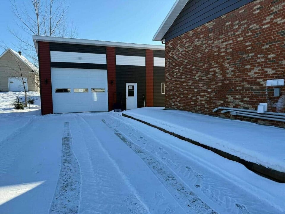 Parking in front of the garage