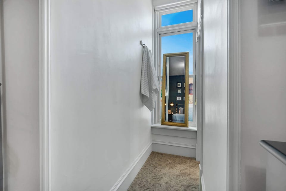 Hallway from bedroom to bathroom