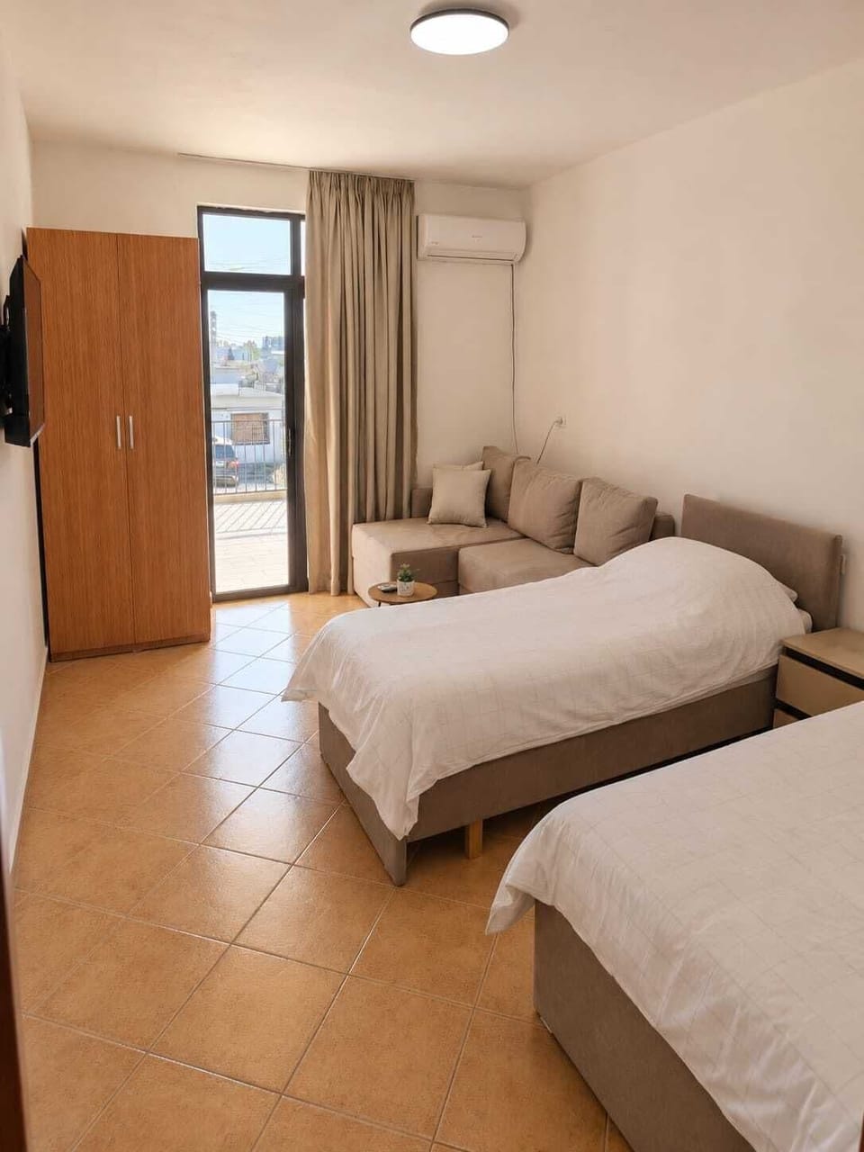 Comfort Double Room, Multiple Beds, Balcony, City View | In-room safe, blackout drapes, iron/ironing board, free WiFi