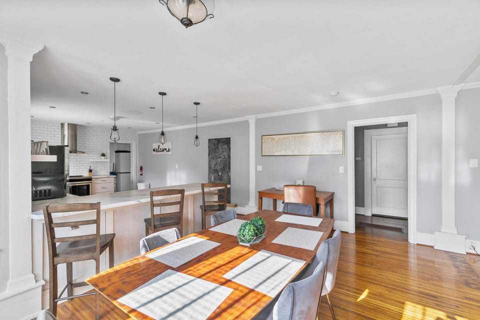 Gather around the table for shared meals, morning coffee, or late-night conversation.