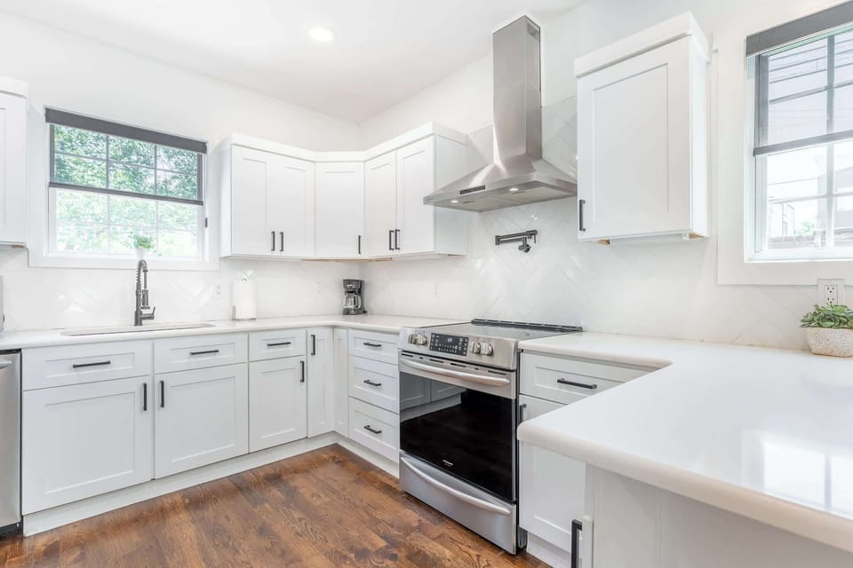 Fully equipped kitchen ready for home-cooked meals.