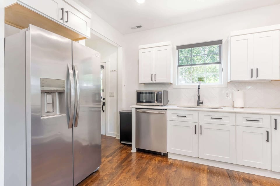 Modern appliances and ample prep space for your group.