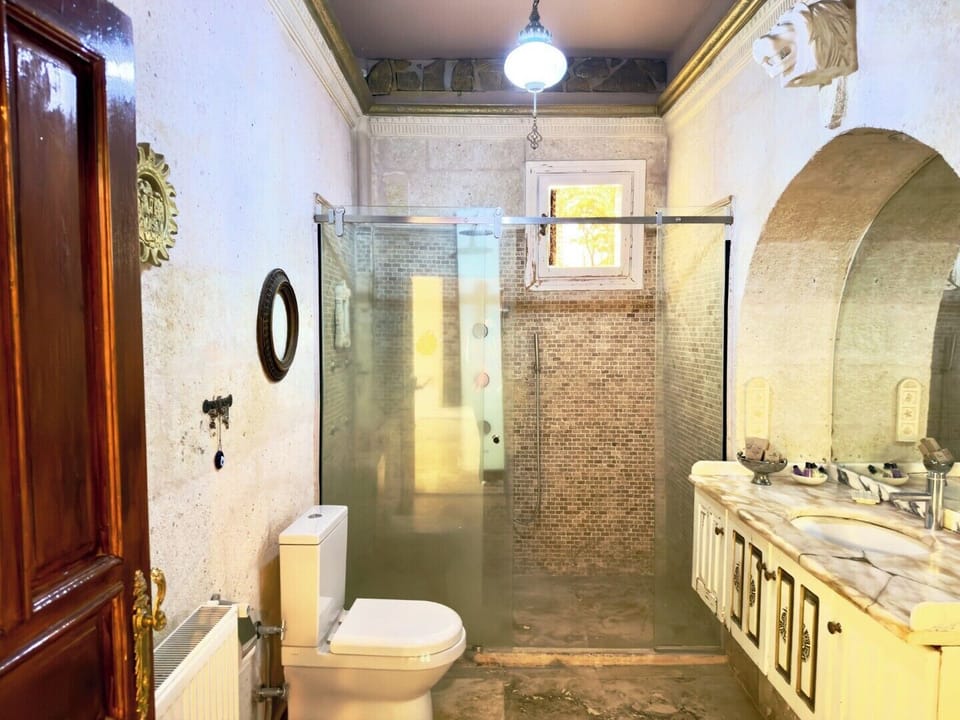 Premium Suite | Bathroom | Hair dryer, towels, soap, shampoo