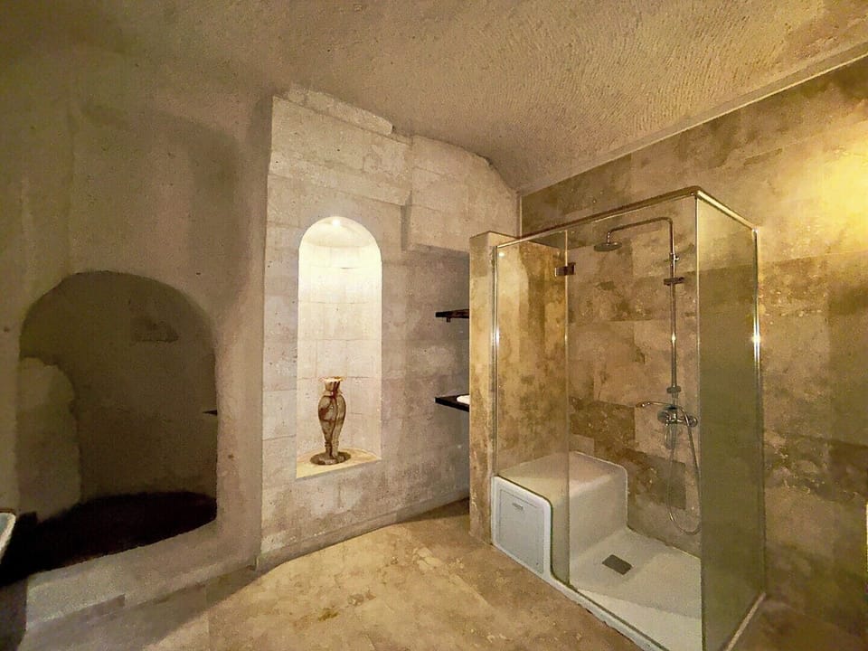 Deluxe Room | Bathroom | Hair dryer, towels, soap, shampoo