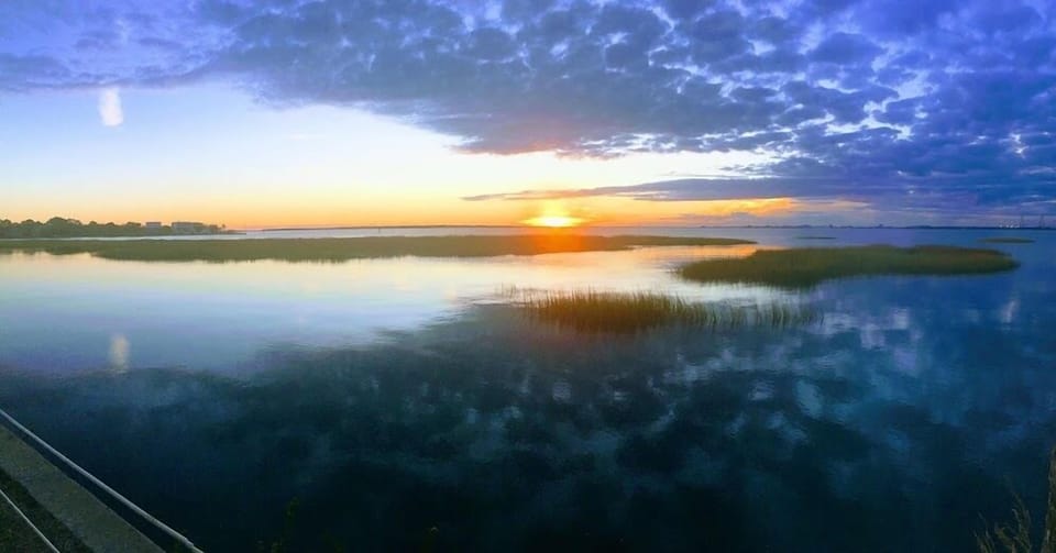 Sunset at Pitt Street Bridge. 5 min drive or 20-30 min walk from the house
