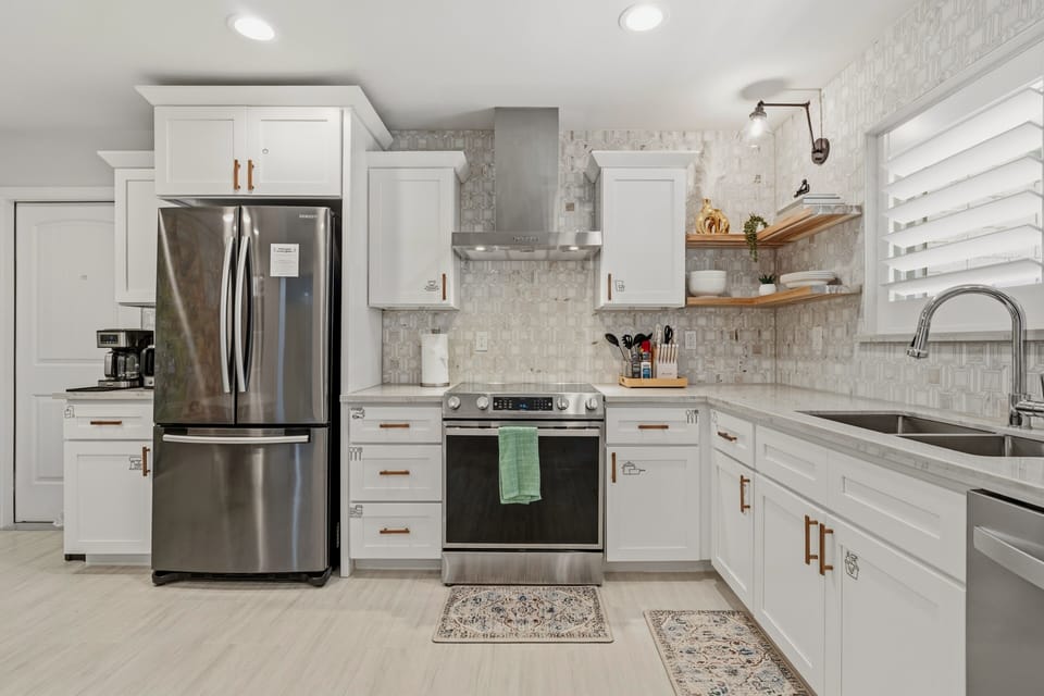 Fully equipped kitchen with everything needed for home-cooked meals.