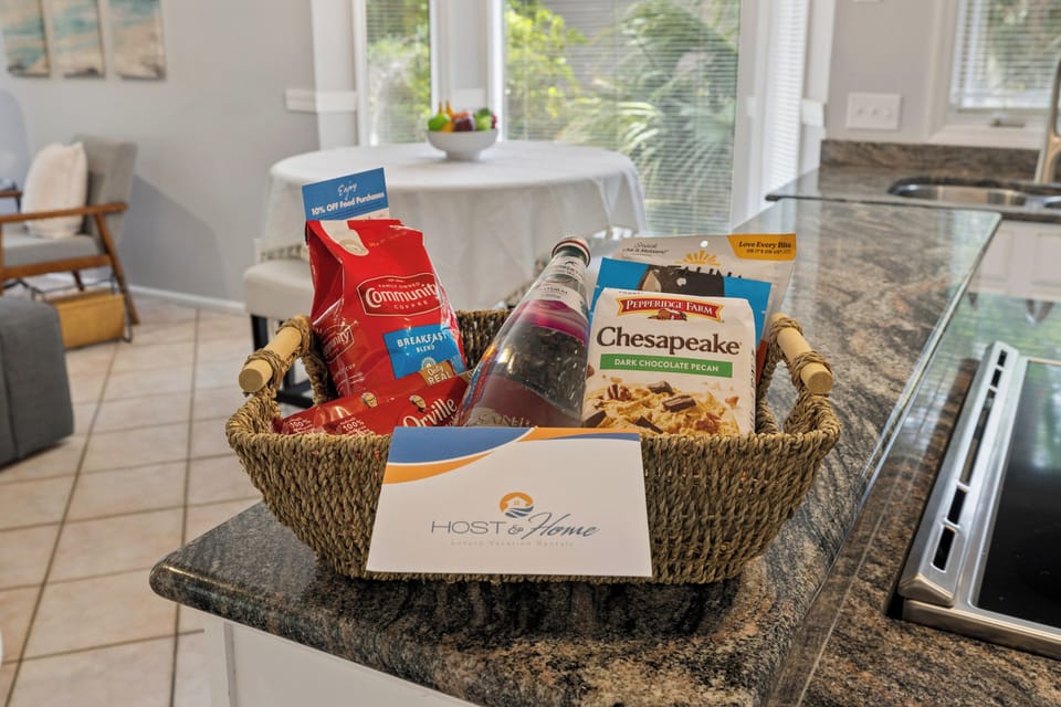 Enjoy a curated Welcome Basket!