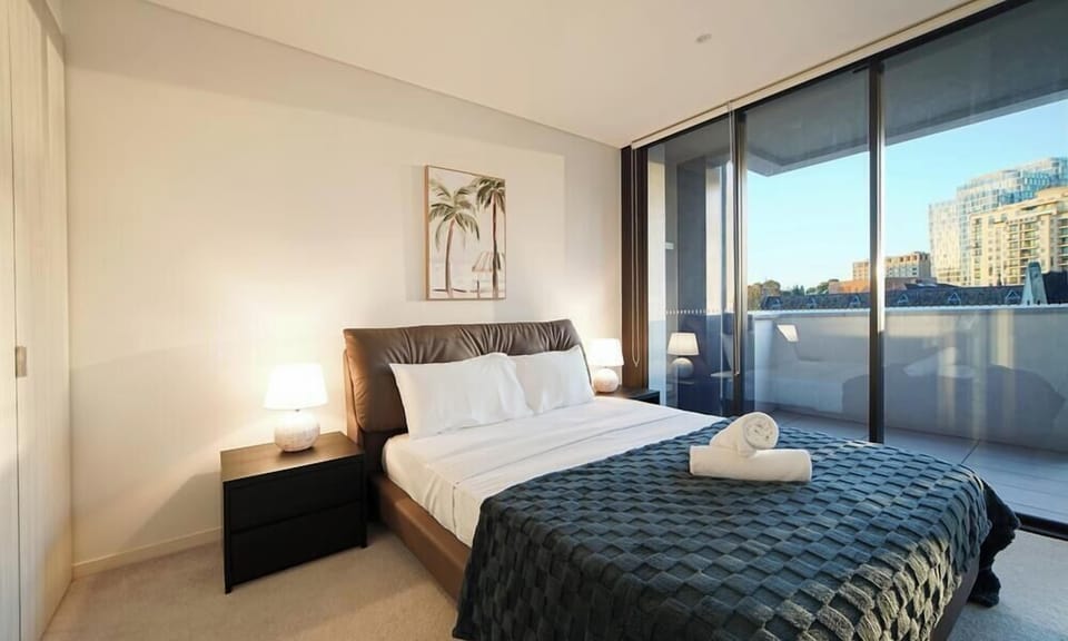 Clean and comfortable bedroom with fresh linens