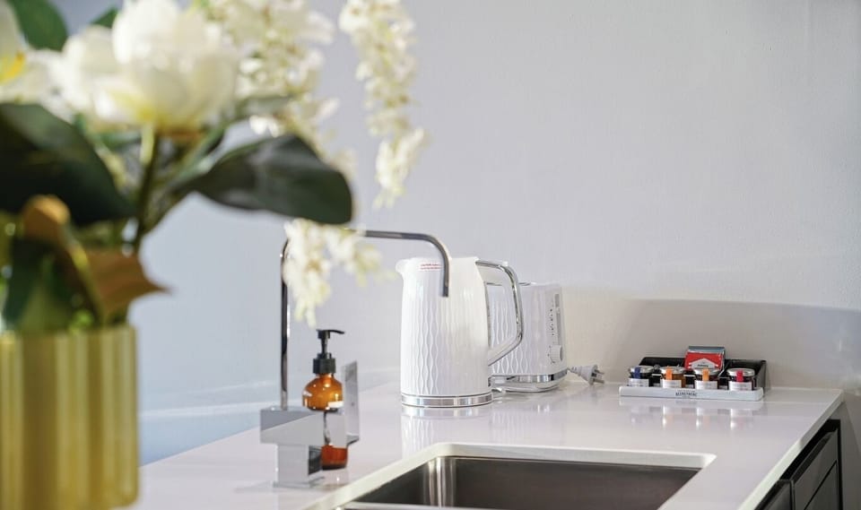 Clean and functional kitchen for light cooking