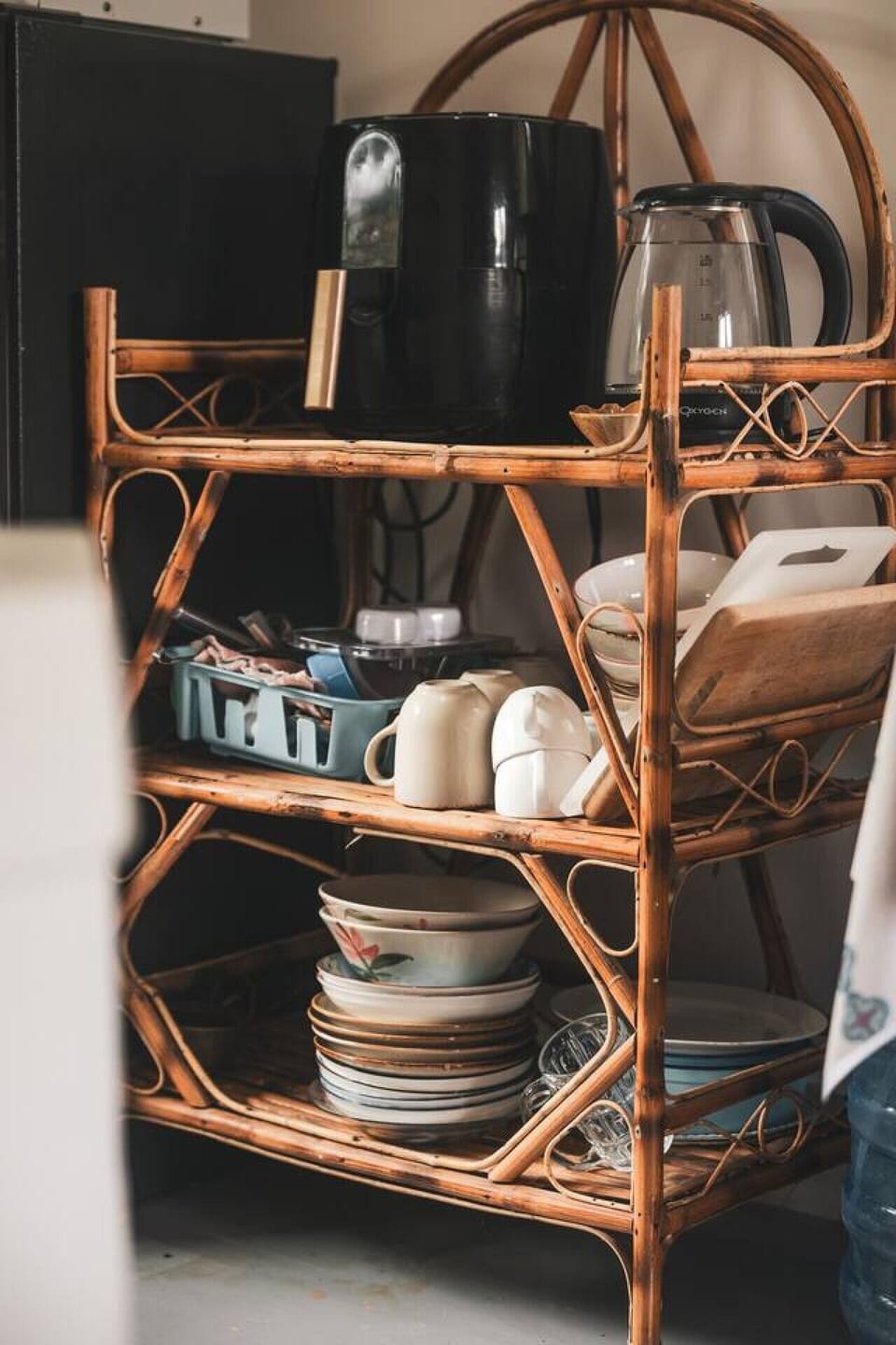Kitchen with cookware and dining essentials