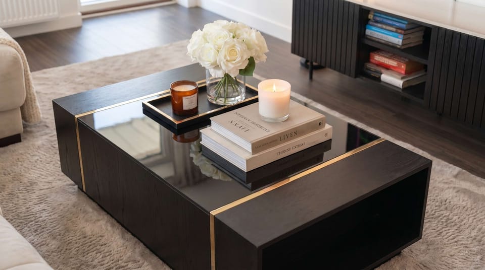 Elegant coffee table setup for a perfect morning coffee.