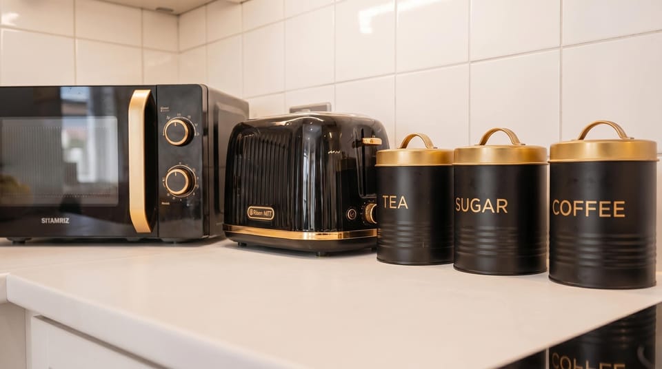 Brew your perfect cup with sleek kitchen essentials at hand.