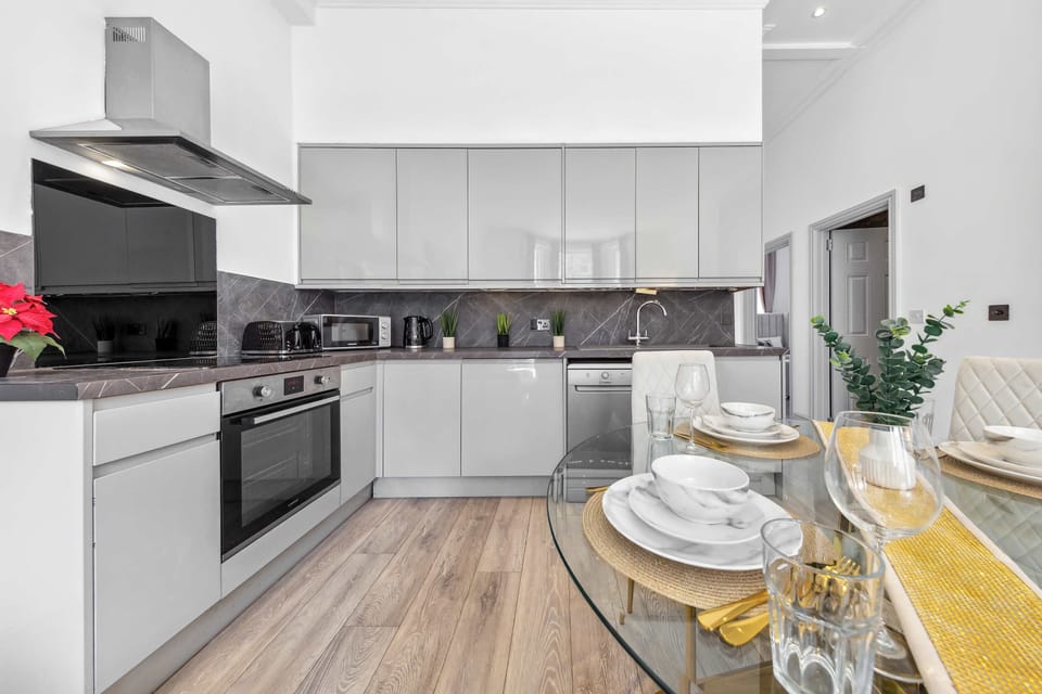 Enjoy preparing meals together in a bright and inviting kitchen.