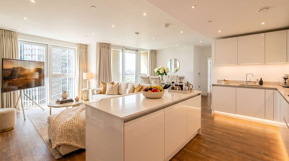 Entertain effortlessly in the spacious, modern kitchen and living area.