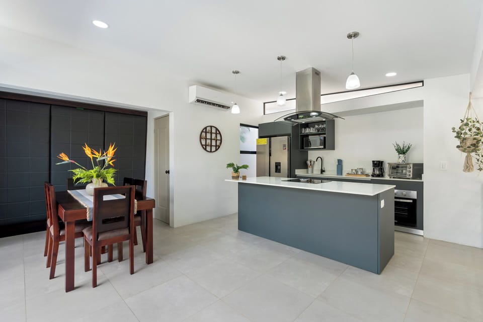 Fully equipped kitchen perfect for enjoying a home cooked meal