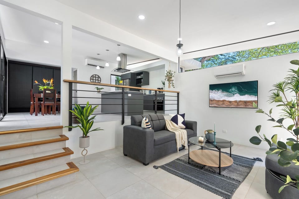Open concept living room/kitchen area